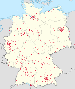 Karte von Deutschland mit Markierungen für die einzelnen Unterstützenden