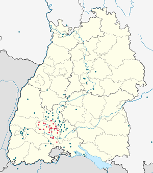 Karte von Schwarzwald-Baar-Kreis mit Markierungen für die einzelnen Unterstützenden