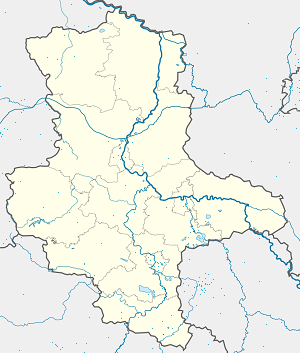 Karta mjesta Droyßig s oznakama za svakog pristalicu