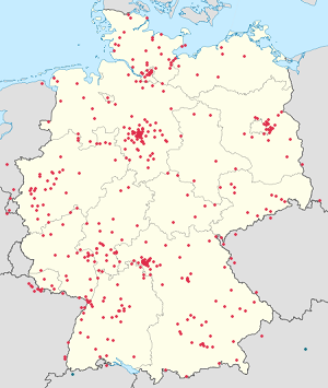 Karte von Deutschland mit Markierungen für die einzelnen Unterstützenden
