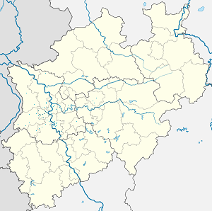 Kart over Krefeld med markører for hver supporter