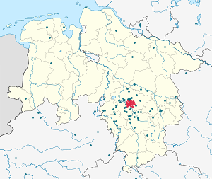 Hanoveris žemėlapis su individualių rėmėjų žymėjimais