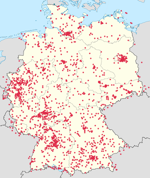 Karte von Deutschland mit Markierungen für die einzelnen Unterstützenden