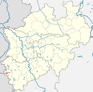 Biresyel destekçiler için işaretli Aachen haritası