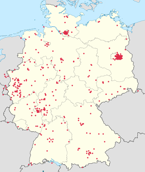 Karte von Deutschland mit Markierungen für die einzelnen Unterstützenden