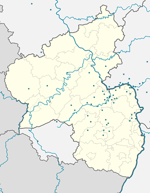 Kort over Bingen am Rhein med tags til hver supporter 