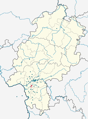 Map of Mörfelden-Walldorf with markings for the individual supporters
