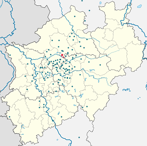 Map of Olfen with markings for the individual supporters