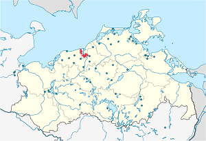 Map of Rostock with markings for the individual supporters