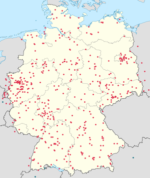 Karte von Deutschland mit Markierungen für die einzelnen Unterstützenden