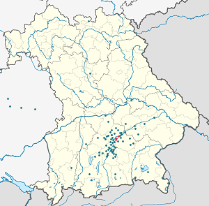 Karte von Freising mit Markierungen für die einzelnen Unterstützenden