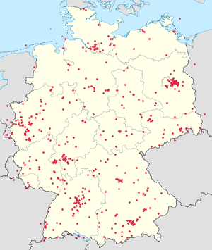 Karte von Deutschland mit Markierungen für die einzelnen Unterstützenden