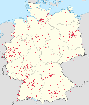 Karte von Deutschland mit Markierungen für die einzelnen Unterstützenden