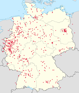 Karte von Deutschland mit Markierungen für die einzelnen Unterstützenden