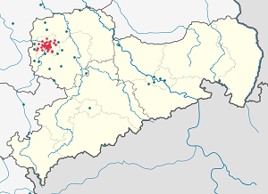Karte von Leipzig mit Markierungen für die einzelnen Unterstützenden