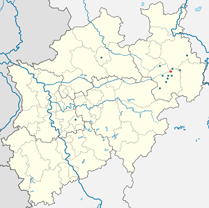 Karte von Bad Lippspringe mit Markierungen für die einzelnen Unterstützenden