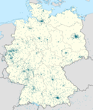 Kort over Tyskland med tags til hver supporter 