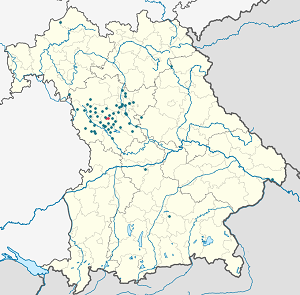 Karta mjesta Lichtenau s oznakama za svakog pristalicu