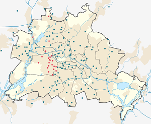 Karte von Charlottenburg-Wilmersdorf mit Markierungen für die einzelnen Unterstützenden