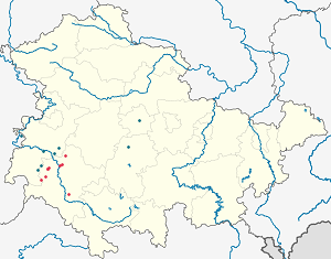 Χάρτης του Landkreis Schmalkalden-Meiningen με ετικέτες για κάθε υποστηρικτή 