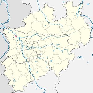 Karte von Xanten mit Markierungen für die einzelnen Unterstützenden