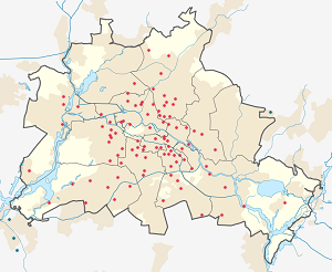 Karte von Berlin mit Markierungen für die einzelnen Unterstützenden