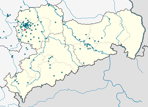 Map of Markkleeberg with markings for the individual supporters