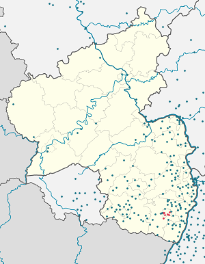 Map of Landau in der Pfalz with markings for the individual supporters
