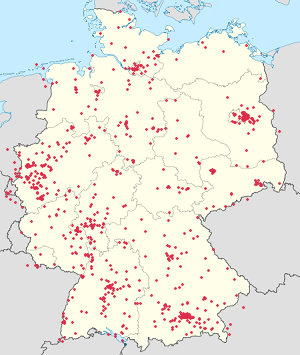 Karte von Deutschland mit Markierungen für die einzelnen Unterstützenden