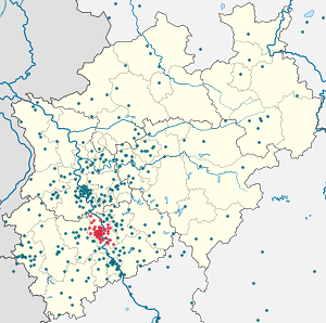Map of Cologne with markings for the individual supporters