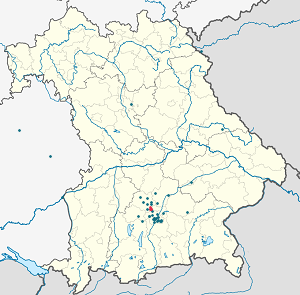 Map of Dachau with markings for the individual supporters