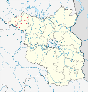 Map of Prignitz District with markings for the individual supporters