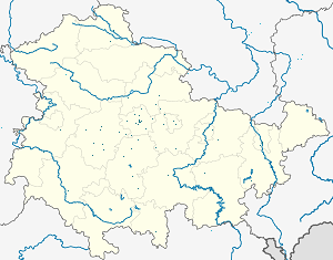 Map of Thuringia with markings for the individual supporters