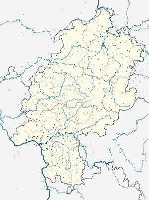 Karte von Hessen mit Markierungen für die einzelnen Unterstützenden