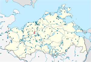 Karte von Bützow mit Markierungen für die einzelnen Unterstützenden