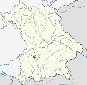 Biresyel destekçiler için işaretli Augsburg haritası