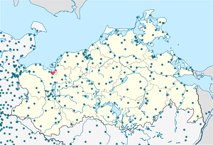 Karte von Wismar mit Markierungen für die einzelnen Unterstützenden