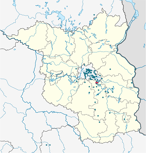 Map of Zeuthen with markings for the individual supporters