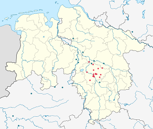 Map of Hanover region with markings for the individual supporters