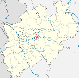 Map of Dortmund with markings for the individual supporters