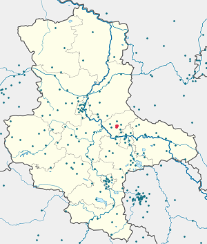Map of Zerbst with markings for the individual supporters