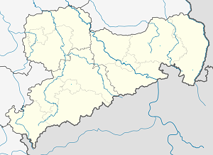 Kart over Bautzen - Budyšin med markører for hver supporter