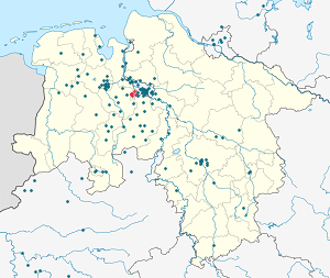 Map of Delmenhorst with markings for the individual supporters