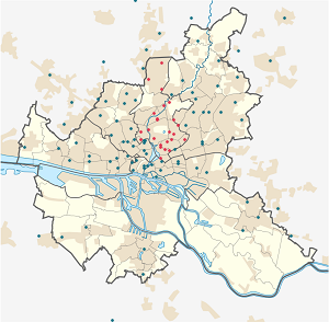Map of Hamburg-Nord with markings for the individual supporters