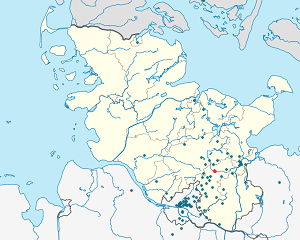 Map of Bad Oldesloe with markings for the individual supporters