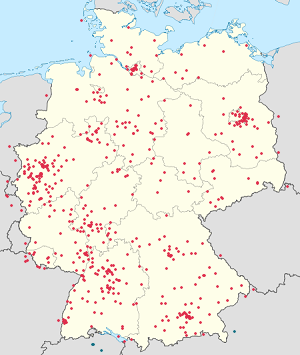 Map of Germany with markings for the individual supporters