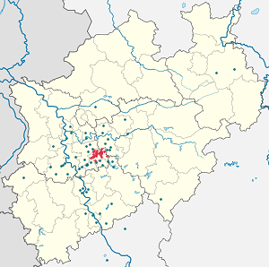 Karte von Wuppertal mit Markierungen für die einzelnen Unterstützenden