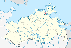 Map of Stralsund with markings for the individual supporters