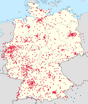 Karte von Deutschland mit Markierungen für die einzelnen Unterstützenden