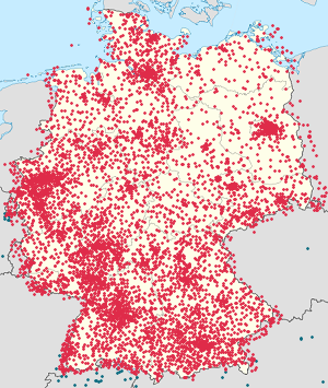 карта з Німеччина з тегами для кожного прихильника